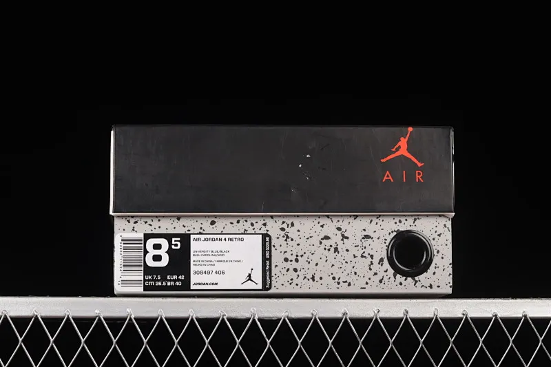 All categories Air Jordan Jordan series basketball shoes Air Jordan 4 foreign trade version Travis Scott Cactus Jack x Air Jordan 4 Retro Joe 4 AJ4 joint model Suede blue 308497-406